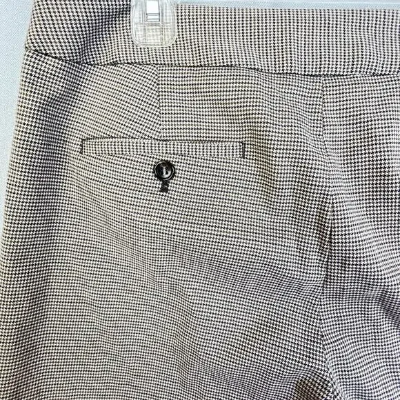 Talbots Heritage Career Pants Women 8 Tan Green Poly Wool Blend Cuffed Work - Picture 10 of 10